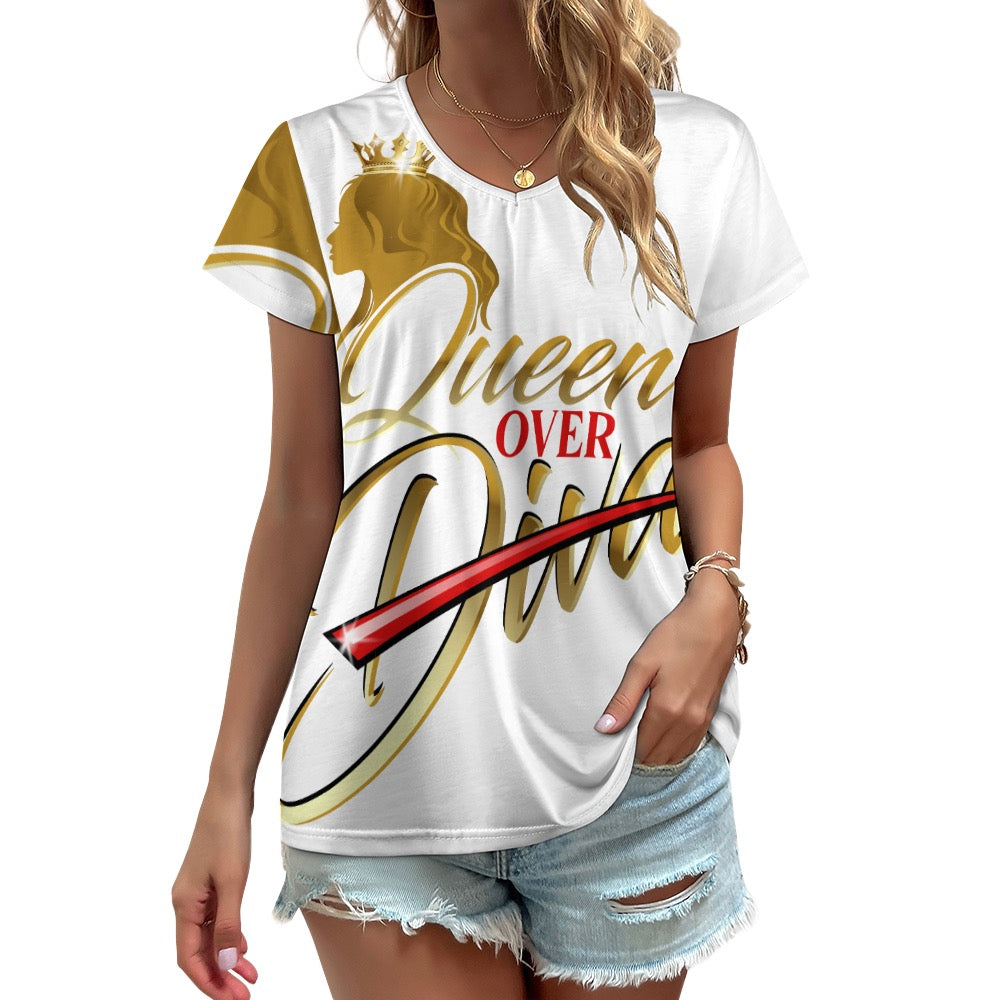 Gold Queen over Diva Tshirt (short)