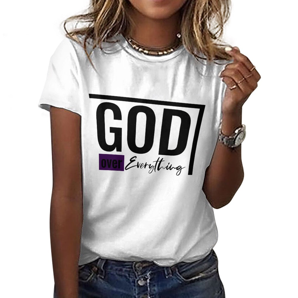 Women's God Over Everything T-shirt (White)