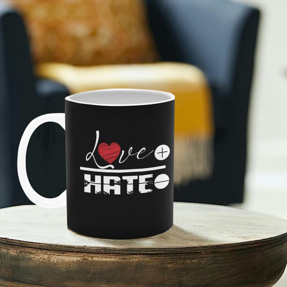 Love Over Hate White Mug