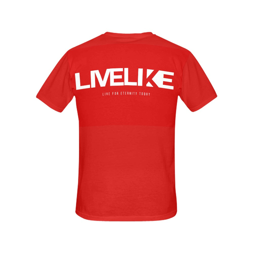 LiveLikeWomen's Red Tshirt