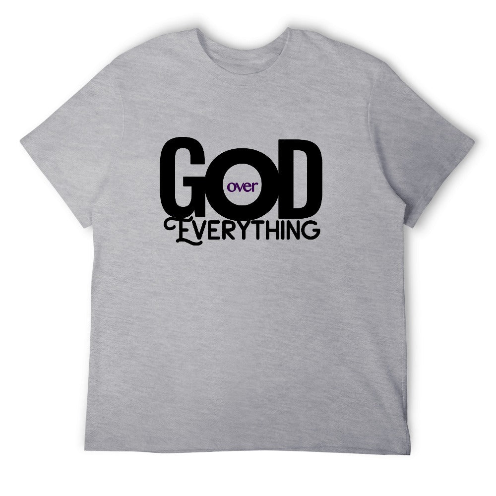 Gray God over Everything Men's Tshirt
