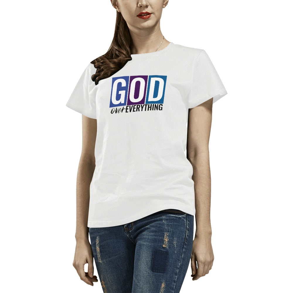 God Over Everything Women's White Tshirt