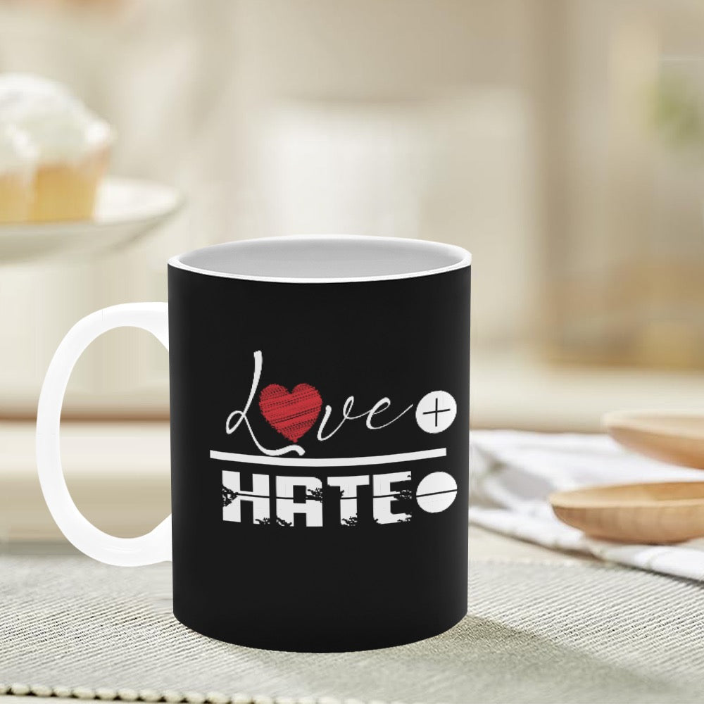 Love Over Hate White Mug