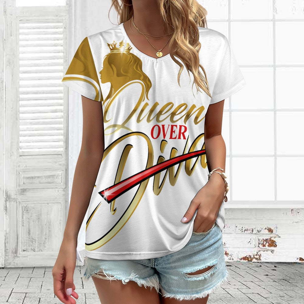 Gold Queen over Diva Tshirt (short)