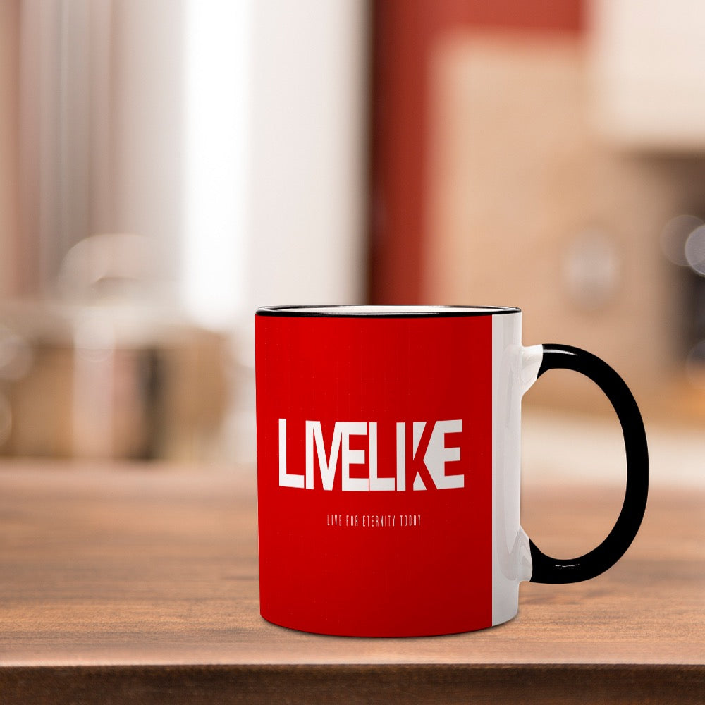 LiveLike Mug with Color Rim and Handle